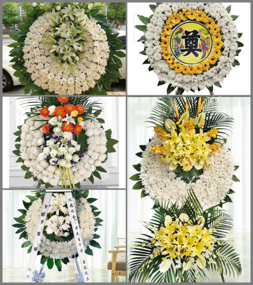 四川成都锦江区莲新街道心连艺术团村花圈速递